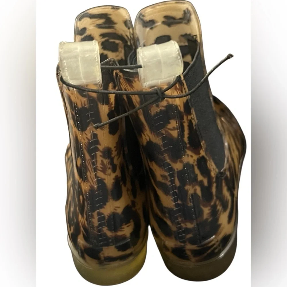 J. Crew Leopard Print Winter Rain Boots Women’s Sz 7
